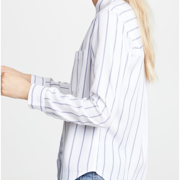 Rails: Hayden Button Down Shirt (White&Blue) - Picture 6 of 14